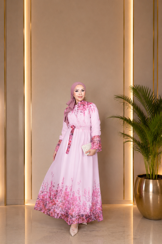 Floral pink Dress