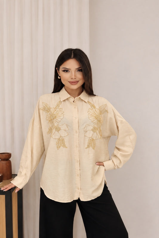 Embroidered Yellow Shirt